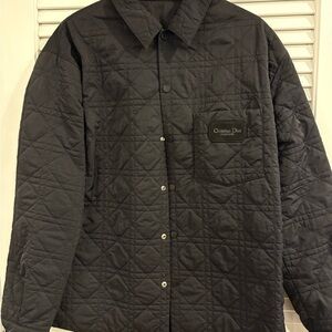 Dior Charcoal Quilted Puffer Jacket